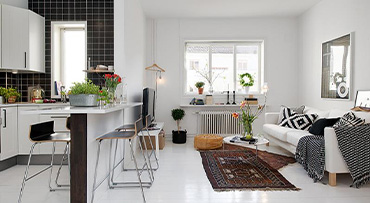 Defining different living spaces